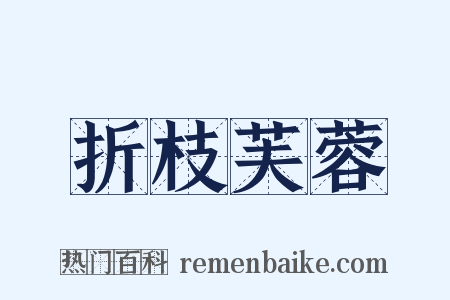 折枝芙蓉是什么意思的图片